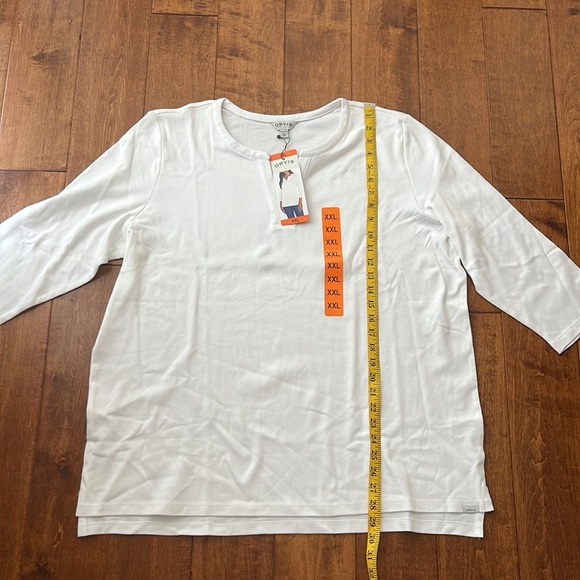 Orvis White Split Neck Blouse Size XXL - Picture 8 of 14